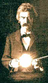 Twain at Tesla's Lab